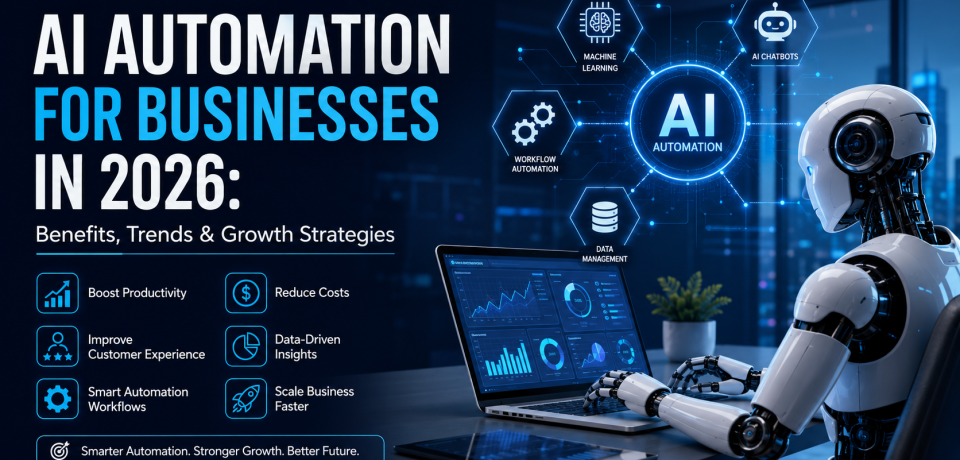 AI Automation for Businesses in 2026: Benefits, Trends & Growth Strategies AI Automation for Businesses in 2026: Benefits, Trends & Growth Strategies